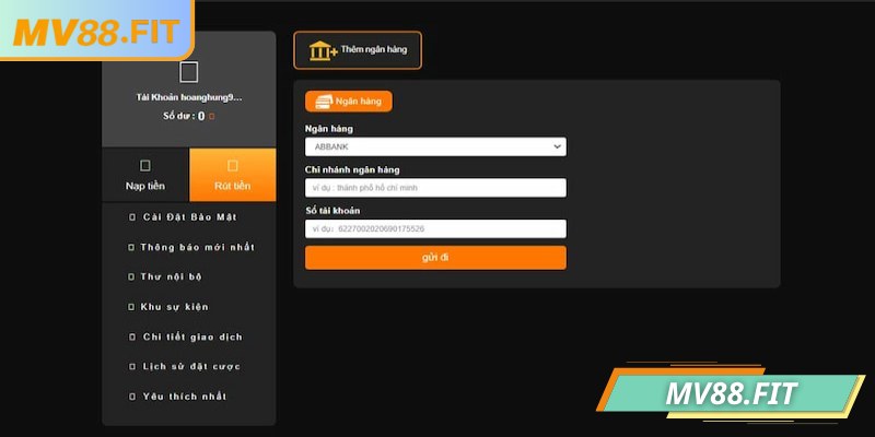 Nạp rút tiền MV88 được yêu thích vì nhanh chóng, bảo mật và tiện lợi