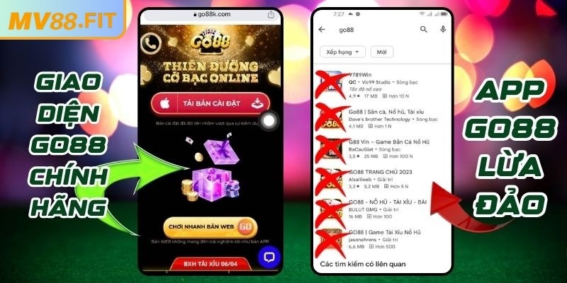 Phát hiện app Go88 giả giúp người chơi thoát khỏi bẫy lừa đảo