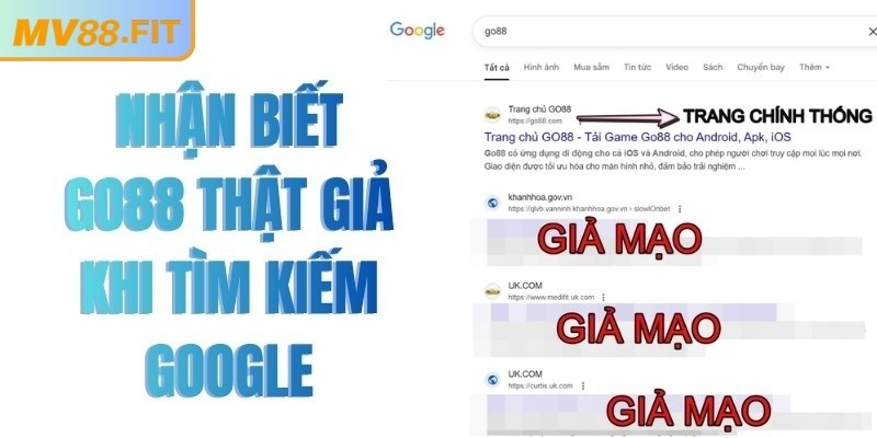 Kẻ xấu thường dẫn dụ người chơi vào app Go88 giả